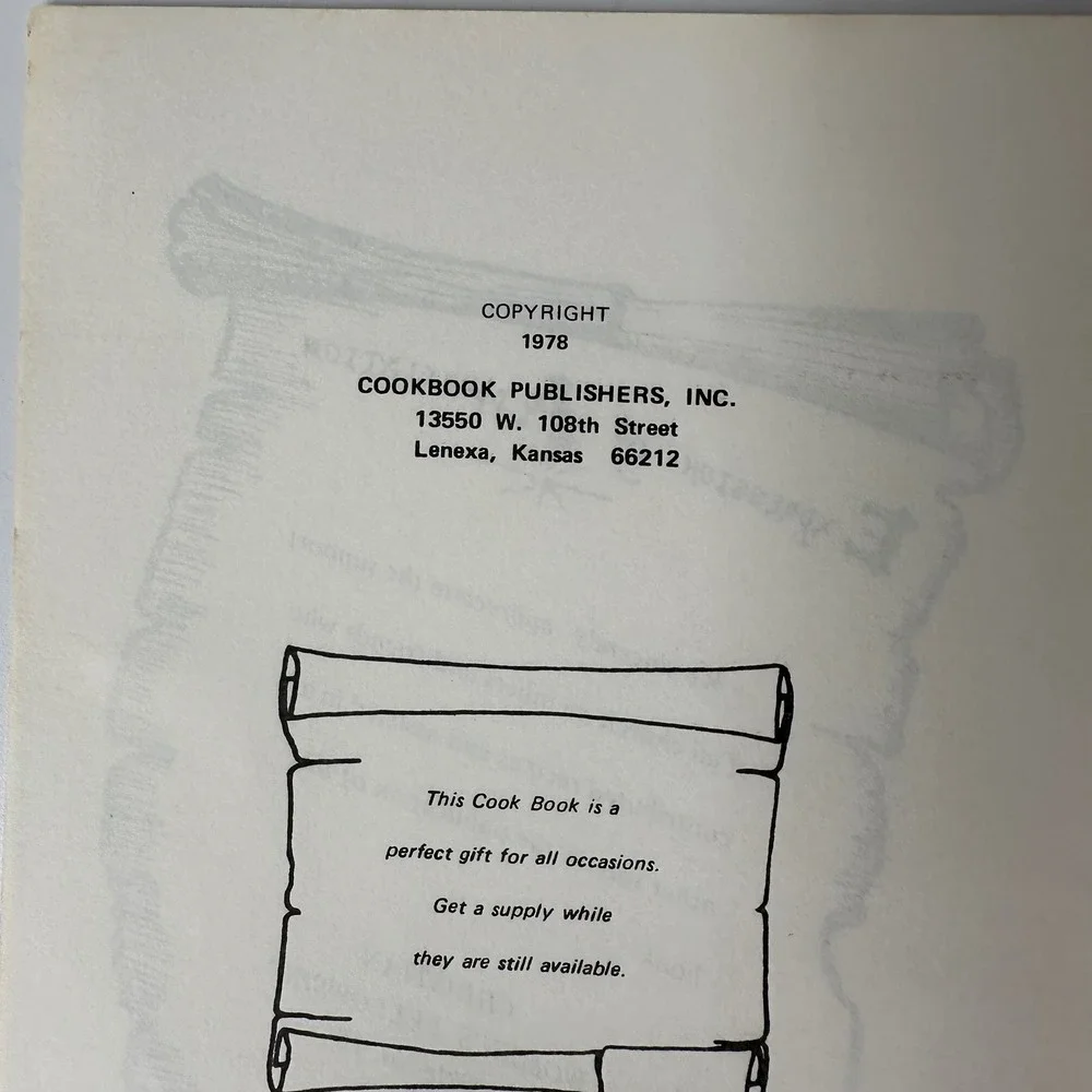 First Christian‎ Church Cookbook Chattanooga Tennessee 1978 Vintage Recipes